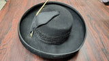 Vtg Glenover Henry Pollak Black Wool Felt Cloche Bow Hat Made In USA 1950s