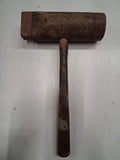 Antique Carpenter Cooper Wood Mallet Carving Framing Woodworking Hammer Primitiv