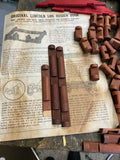 Vintage Lincoln Logs Wooden Building Set Original Box Book 1940's Early Toy
