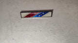 Vintage GM Chevrolet Stars and Stripes Vitrolux Metal Bar Emblem Badge 9728850