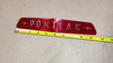 OEM 1952 Pontiac Chieftain Hood Emblem Insert Red Lucite Plastic Nameplate Lens