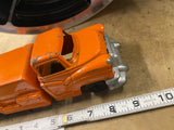 Vtg Tootsietoy Structo Hubley 50's Utility Truck Cast Toy Orange 9" Fire truck