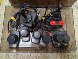 Atari 2600 Woodgrain Console Lot Storage Case 6 Controllers 25 Games Manuals