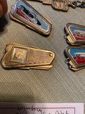 Vintage 30's 40's DeSoto Adventure Key Blank Auto Hot Rod Collectible Blue ename