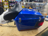 Harley Tour Pak Rich Sunglo Blue Ultra Classic Glide FLH W passenger Pad OEM Nic