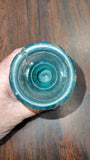 Antique Aqua Glass Telegraph Insulator CD 145 Brookfield Signal