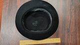 Vtg Glenover Henry Pollak Black Wool Felt Cloche Bow Hat Made In USA 1950s