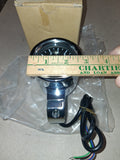 Baron Custom Bullet Billet Tachometer Clamp On Harley Softail Chrome/Black FXR