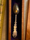 1902 Sterling Silver Civil War Commemorative Collectible Spoon Antique Box Washi