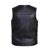 Santa Fe Men's Premium Leather Motorcycle Vest 4XL