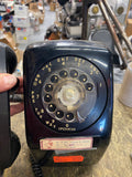 vintage black Automatic Electric AE / AECO side-mount rotary dial wall telephone