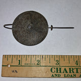 Antique 2" Brass Clock Pendulum Bob Universal Mantel Part with Rating Nut Lot