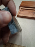 Vintage Translucent Hard Arkansas Sharpening Stone Marbled Whetstone Cedar Box