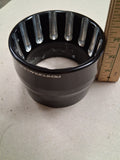 Performance Machine 4" Black Contrast Cut Exhaust Tip End Cap Billet Harley