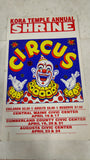 Kora Temple Annual Shrine Circus Poster Maine Clown Illustration Rare