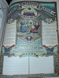 1900 Victorian Family Bible AJ Holman Parallel Leather Metal Clasps Apocrypha