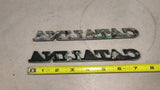 1977-1981 Pontiac Catalina Dash Script Emblems OEM GM MDC ABS