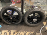 Black Mag Wheels Harley Street Bob Low Rider Softail Dunlop Tires New T/o FXBB!