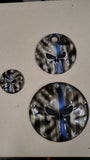 Used Harley Thin Blue Line Punisher Skull Derby Fuel Timing Cover Lot