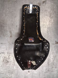Custom Corbin Seat Dual Saddle Red Flame 84-99 Harley Softail FXST Badlander