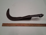 Rare 19th Century Wrought Iron Socketed Reaping Hook Blacksmith Forged Tool Head