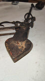 Antique Cast Iron Steelyard Hanging Balance Beam Farm Scale 3-Hook Counterweight