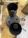 LED 2 Light Track Lighting Kit 2 Light-Black Round Ceiling Adjustable