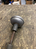 Antique Fancy Steel Door Knob Set Floral Star Pattern Spindle Art Deco Victorian