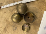 Harley Shovelhead Vtg Accessory Brass Trim Balls Grips Axle Covers Panhead Bed 8