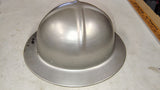 Vintage 1960s Welsh Vanguard Aluminum Full Brim Hard Hat Safety Helmet USA