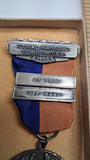 1955 Loyal Hanning Rifle Comp 25 Yard Off Hand Shooting Medal Box Blackinton