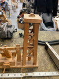 Wooden Oil Derrick Pump Jack Model Handmade Desktop Decor Oilfield Art Display