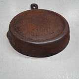 Vintage Favorite Piqua Ware No. 3 Cast Iron Skillet 6 1/2 Inch Smiley Logo 1920s