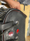 FLSTS Heritage Softail Springer Leather Saddle Bag Red Trim Harley Softail OEM!