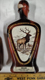 Vintage Jim Beam Decanter Lot James Lockhart Elk & Remington Cowboy 1970s