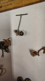 Vintage Jewelry Pin Lot Bulova Watch Mickey Mouse Hard Rock Quaker State Scout