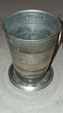 Antique 1897 Scovill Collapsible Brass Pocket Cup Pat Feb 23 97 Travel Camping