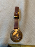 Vtg Brass Koehring Heavy Duty Watch Key Fob Crawlers Excavator Heavy Equipment!