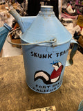 Vtg Metal Kerosene Oil Can Skunk Train Fort Bragg Railroad NYCS Handpainte Decor