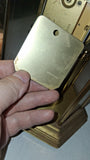 Bulova B8805 Quartz Anniversary Clock Brass Glass Non Working Repair/Parts 400