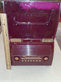 Vtg Bendix Radio Model 55X4 Maroon Catalin Bakelite Portable Tube Radio 1940