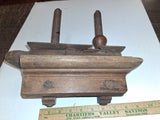 Antique A Howland NY No 88 Wood Screw Arm Plow Plane Primitive Repair Decor Tool