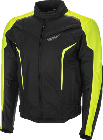 FLY RACING LAUNCH JACKET BLACK/HI-VIS SM MOTORCYLE OFFROAD WETHERPROOF
