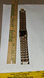 Vintage Geneva Mens Gold Tone Quartz Watch Case Part Repairs Textured Dial