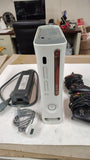 Xbox 360 White Console Bundle 203W OEM Power Supply 2 Wired Controllers Untested