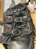 FLSTS Heritage Softail Springer Leather Saddle Bag Red Trim Harley Softail OEM!