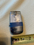 Vintage Silver Blue Scripto Vu-Lighter Collectible Marlin sailfish Fishing Clear