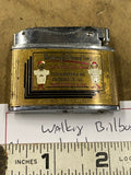 Vtg Pocket Lighter Ford Emblem / Walking Billboard Chicago Advertising Fairlane