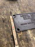 Sears Cast Iron Fireplace Log Lighter Plate Antique Cast Sign Mobile home Advert