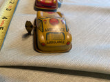 Vintage Russ Berrie Wind-Up F.D. Fire Chief Ambulance Toy Car - Tin Japan Lot!